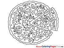 Meal Pizza free printable Coloring Sheets