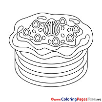 Pancake printable Coloring Pages Happy Birthday