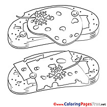 Sandwich for Children free Coloring Pages