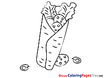 Shawarma Kids free Coloring Page