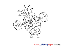 Ananas Coloring Sheets download free