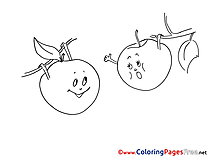 Apples free printable Coloring Sheets