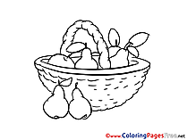 Basket download printable Coloring Pages