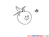 Bee Kids download Apple Coloring Pages