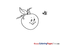 Bee Kids download Apple Coloring Pages