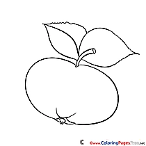 Children Coloring Pages free Apple