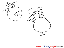 Pear printable Coloring Pages for free