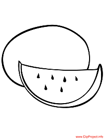 Water-melon image to coloring for free