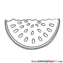 Watermelon free Colouring Page download