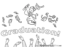 Baccalaureate Kids Graduation Coloring Page