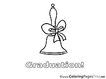 Bell free Graduation Coloring Sheets