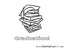 Books Graduation Coloring Pages School download