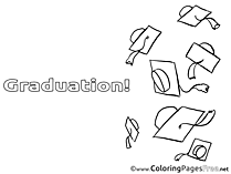 Caps Colouring Sheet download Graduation