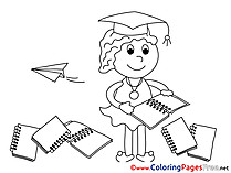 Classroom for Kids Graduation Colouring Page