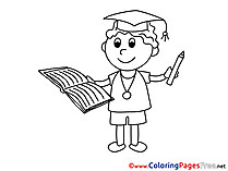 Graduation coloring pages