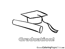 Coloring Pages Graduation Diploma