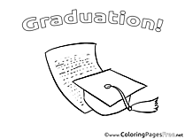 Diploma Graduation Coloring Pages free