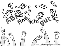 Diplomas Graduation free Coloring Pages