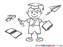 Free Graduation Student Coloring Sheets