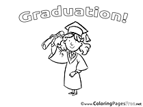 Graduation Diploma free Coloring Pages