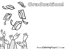 Hands Colouring Sheet download Graduation