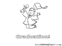 Man with Diploma Kids Graduation Coloring Pages