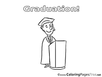 Professor Graduation Coloring Pages free