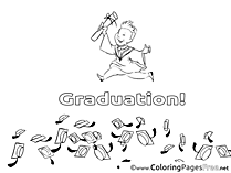 Student printable Coloring Pages Graduation