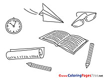 Supplies School Graduation Colouring Sheet free