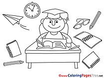 University for Kids Graduation Colouring Page