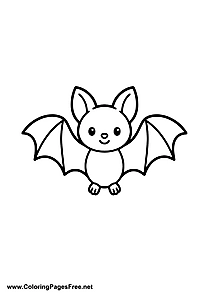 Bat Coloring Sheet Halloween
