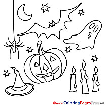 Decoration Halloween Coloring Pages download