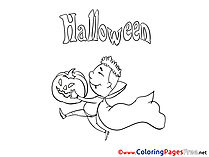 Deguise free Colouring Page Halloween