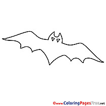 Free Halloween Coloring Sheets Bat