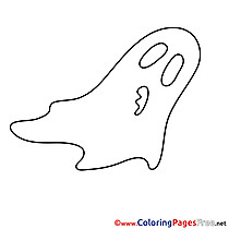Ghost Children Halloween Colouring Page