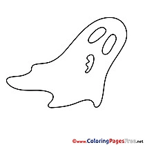 Ghost Children Halloween Colouring Page