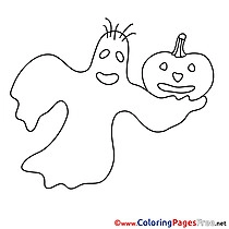 Ghost Colouring Sheet download Halloween