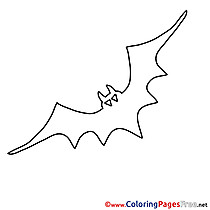 Halloween Colouring Sheet Bat free