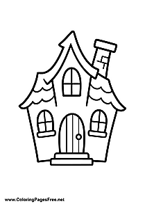 Haunted House Coloring Sheet Halloween