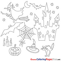 Holiday Coloring Sheets Halloween free