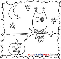 Image Halloween free Coloring Pages Owl