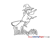 Kids Halloween Coloring Pages Witch