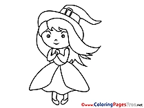 Little Sorceress download Halloween Coloring Pages