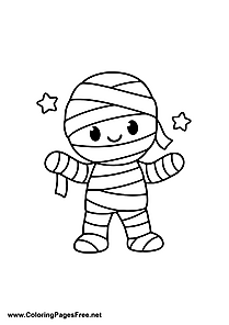 Mummy Coloring Page Halloween