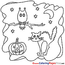 Owl download Halloween Coloring Pages