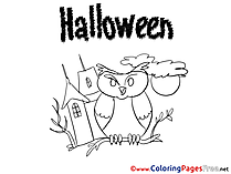 Owl House Halloween Colouring Sheet free