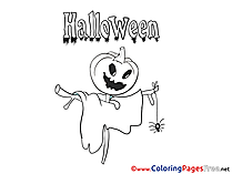 Scarecrow Halloween Coloring Pages download