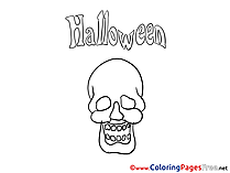 Skull printable Halloween Coloring Sheets