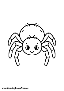 Spider Coloring Page for Kids