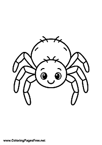 Spider Coloring Page for Kids